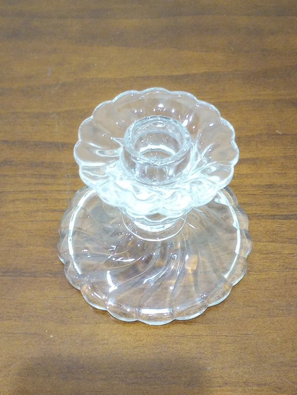 Fostoria Colony Swirl Crystal Candle Holders, Set Of 2 - Vintage!